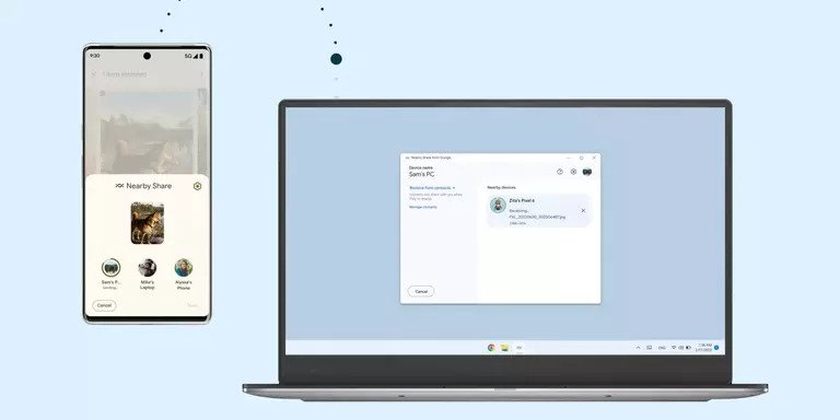 اپلیکیشن Nearby Share در تمام کشورها برای ویندوز عرضه شد|تکلی اپلیکیشن Nearby Share در تمام کشورها برای ویندوز عرضه شد|تکلی