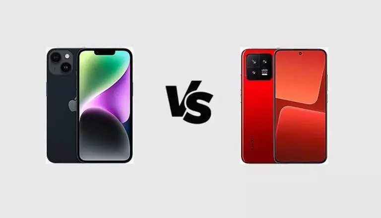 مقایسه گوشی های شیائومی 13 و آیفون 14| تکلی مقایسه گوشی های شیائومی 13 و آیفون 14| تکلی